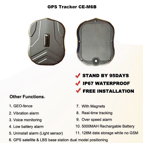 Quality Magnetic GPS Tracker Portable 95 Days Long Standby Time 5000MAH Rechargeable Battery wholesale
