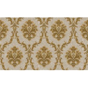 Italy Style Pvc Deep Embossed Wallpaper Waterproof With Damask Design