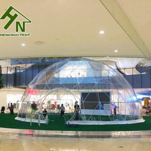 Big 13m Clear Pvc Geodesic Dome Tent For Event Garden