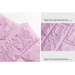 Green 8mm 3d Foam Brick Self Adhesive Waterproof Wall Sticker