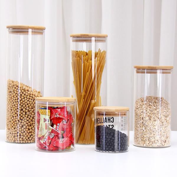 Quality Many Different Sizes Glass Borosilicate Empty Storage Jar Screw Thread Glass Jars With Screw Top Lid wholesale