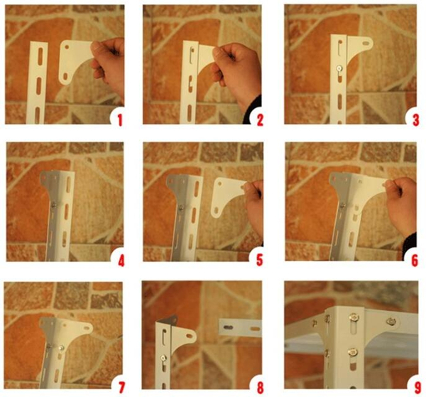 75cm Height DIY Office Storage Small Boltless Metal Rack Three Colors