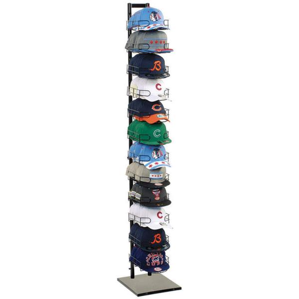 Quality 12-Shelves Hat Display Stand with Metal Base and Customizable Size for Sportswear Stores wholesale