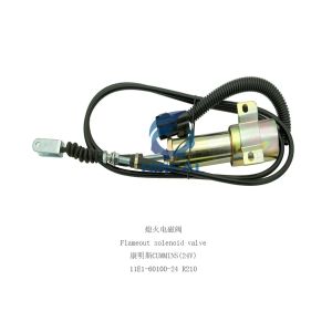High Quality Flameout Solenoid Valve 11E1-60100-24 for Excavator R210 R215-7