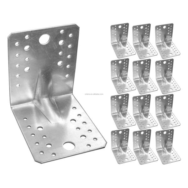 Quality Custom Galvanized Steel Wood Connector Hardware Metal Decorative L Bracket For Timber wholesale