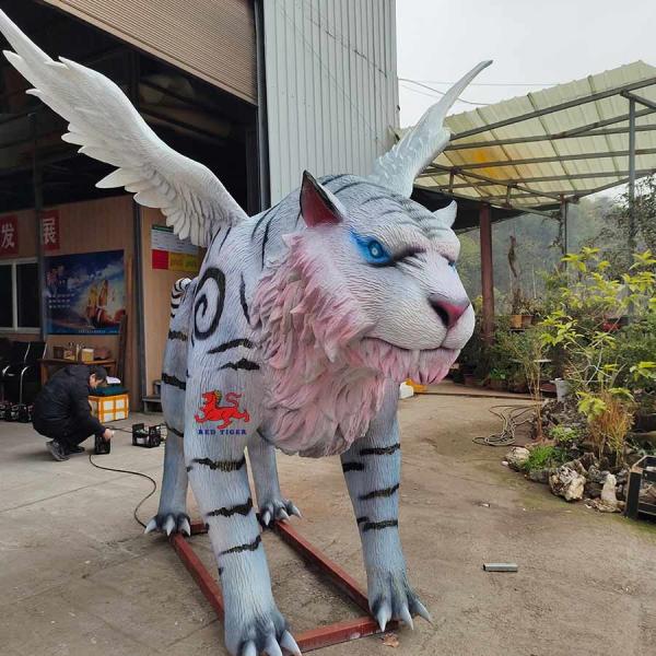 Quality sun resistance Realistic Animatronic Animals Chinese Mythological Creatures White Tiger wholesale