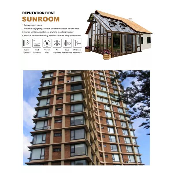 Thermal Break Double Glazed Aluminum Sliding Window Door Tempered Low E