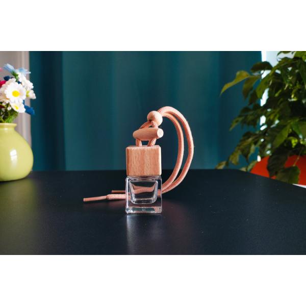 8ml Colored Glass Car Perfume Bottle with Wooden Lid