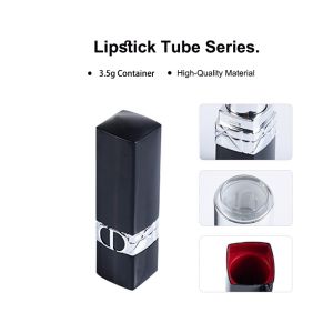 3.5g Square Lip Balm Tubes Resilient ABS Smooth Lipstick Tube Container