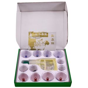 12pcs Luxury Vacuum Cupping Kit Double Transparent GPPS AS Plastic