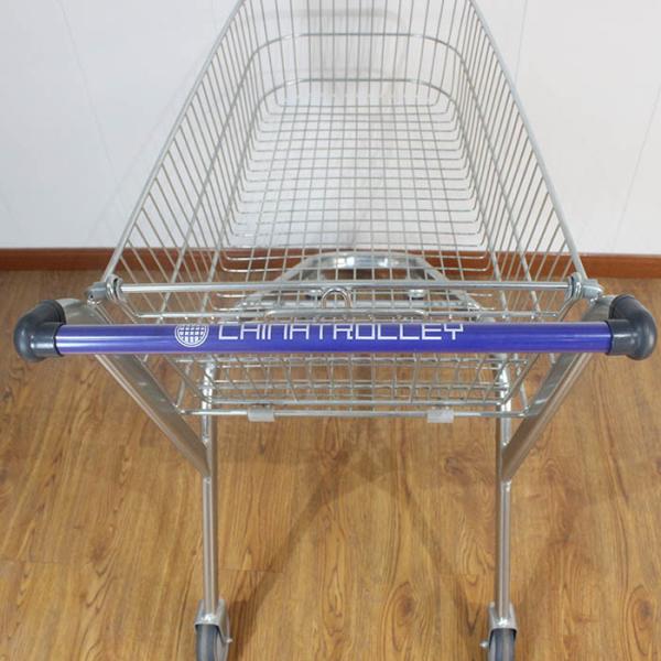 Classical Style 90L Round Corner Promotional European Chair Grocery Shopping Trolley