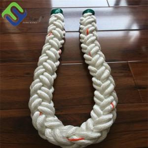 Cheap Marine Polyester Mooring Rope 8 Strand Corrosion Resistant Both Ends With Eyes for sale