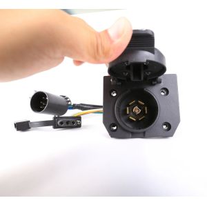 US Type 7 Way Adaptor Black Plastic Trailer Adaptor OEM Standard SAE J2863