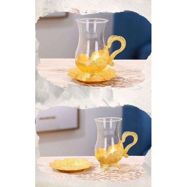 Turkish Style Clear Deluxe Vintage Glass Coffee Cups 150ml