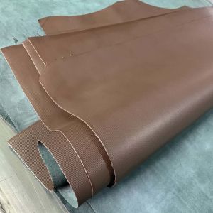 Width 1.43M Artificial Leather Fabric , Woven Plain Colour Change Leather