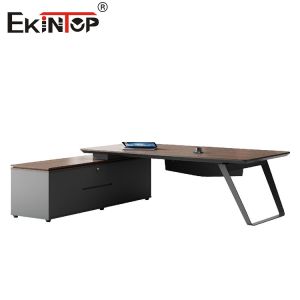 Modern Style Design Office Desk With Storage Cabinet Customizable
