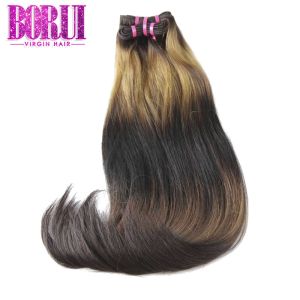 China Unprocessed Super Double Drawn Hair Bundles , Double Drawn Virgin Hair Funmi 5 Tone Bone on sale