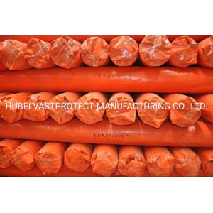 Plain Pattern Tarpaulin Roll Size 12' X 100' Double Orange Rip Poly Heavy-Duty