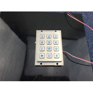 3X4 layout IP 65 water sealed telephon entry number back lighted keypad