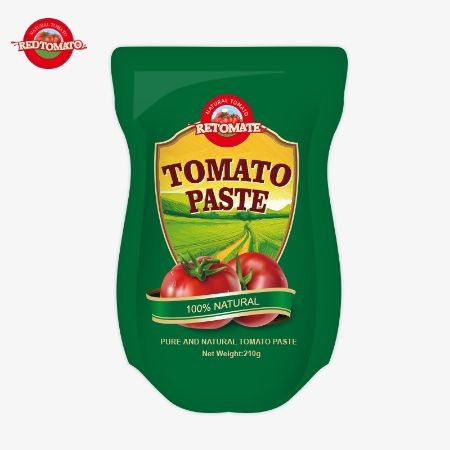 Quality The 210g Stand-Up Sachet Tomato Paste Complies With ISO HACCP BRC And FDA Production Standards wholesale