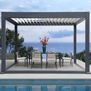Weather Resistance and Durability Composite Wood Pergola with 30 UV-Resistant