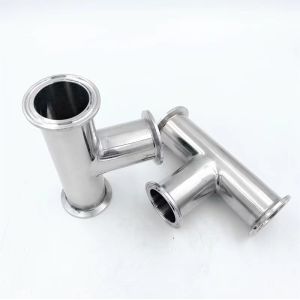 Matt Finish Sanitary Stainless Steel Equal Tee 3-way Pipe Fittings for