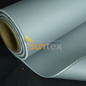 China Anti-Corrosion And Fireproof Silicone Fabric Corrosion & Fire Resisting Silicone Coated Fiberglass Cloth Composite Material on sale