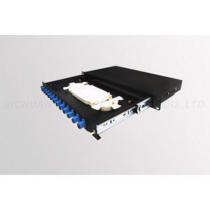 SC 12 Core Fiber Optic Patch Panel 19 Inch 1U Rack Mount Pigtails Inside