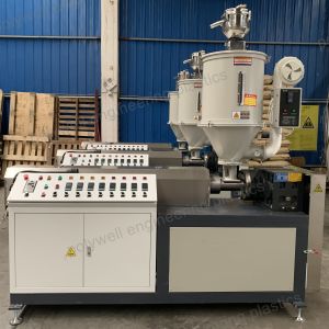 Cheap Customized Type Polyamide 66 GF25 Plastic Extrusion Line For Good Rigidity Polyamide Strip Making Machine for sale