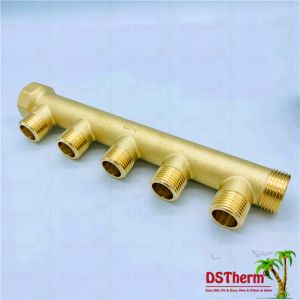 Three Ways Brass Water Manifolds For Pex Pipe With Slide Fittings