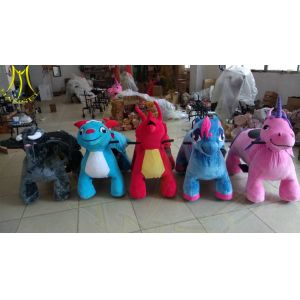 Hansel kids amusement stuffed indoor playground animal kiddie ride for sale