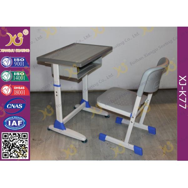 Quality School Furniture Single Student Desk And Chair With Strengthened Station Leg wholesale