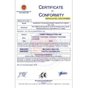 SHANGHAI PANDA MACHINERY CO.,LTD Certifications