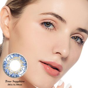China KSSEYE Soft Ice Blue Sterling Greay True Sapphire Contacts Lenses Eye Beauty on sale