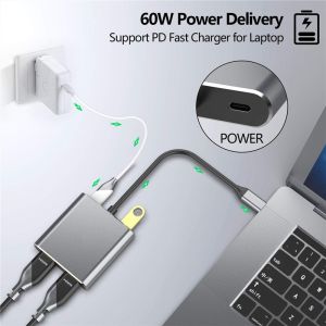 4-In-1 Docking Station with 2 Dual 4K HDMI Ports and USB-C Type-C to Dual HDMI