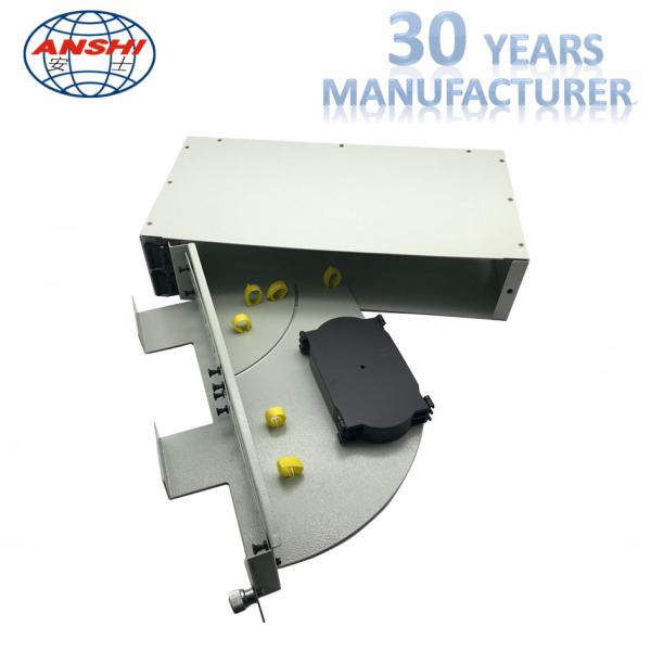 19 Inch Rotary Fiber Distribution Frame Indoor Termination Box Wall Mount