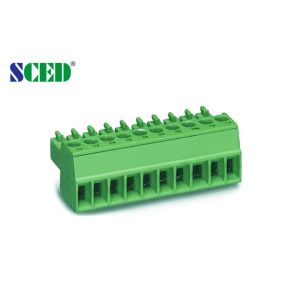Cheap Female Pluggable Terminal Block Connector 3.5mm Pitch 300V 8A 2-22 Poles PA66 M2 Screw for sale