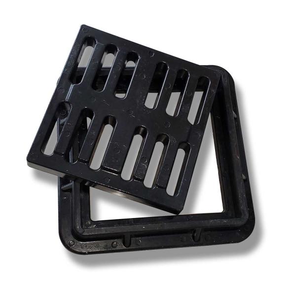 Quality EN124 A15 Grating Manhole Cover , SMC Square Sidewalk FRP Storm Grate Cover wholesale