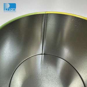 CMYK 4 Color Printing Empty Round Tins Customized Shape Biscuit Tin Container