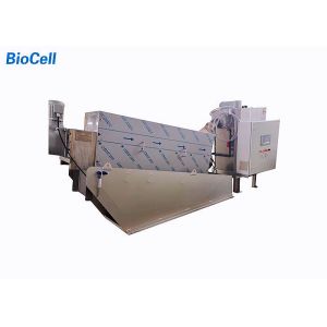 4000mg/L 1.95KW Screw Sludge Dewatering Machine Multi Disk Screw Press For Oily