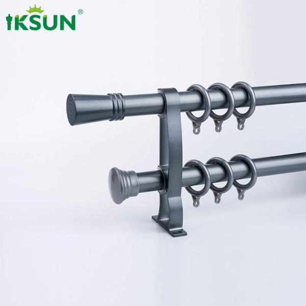 Quality 6.7m Double Adjustable Window Curtain Rod Darkening Heavy Duty wholesale