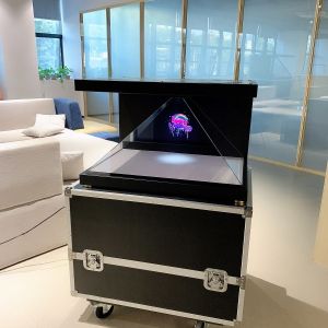270degree 32'' Holographic Display Pyramid 3D Hologram Showcase Full HD With