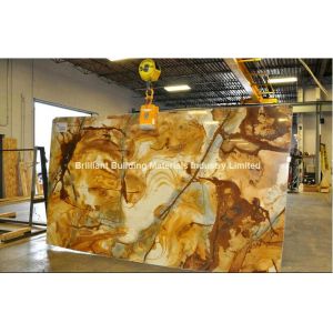 Cheap Luxury Palomino Quartzite Slab, Brazil Yellow Quartzite Slab for sale