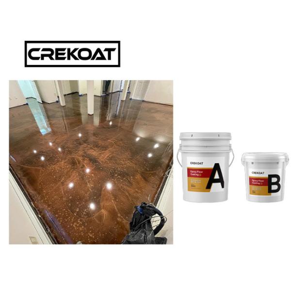 Quality Super Gloss Clear Industrial Metallic Epoxy Floor Coating Two Components wholesale