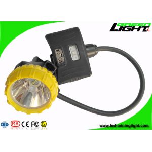 Cheap IP68 Mining Cap Lights 15000lux Semi Corded 3.7V 450mA 6.8Ah Panasonic Battery for sale