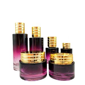 China Shockproof Cosmetic Glass Bottles Hot Stamping Face Cream Glass Bottle on sale