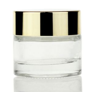 Clear Frosted 10g Cream Glass Jars For Cosmetic Lotion Cream