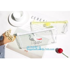 Personalized Neoprene Pencil Case, Neoprene Pencil Bag, Zipper Transparant PVC