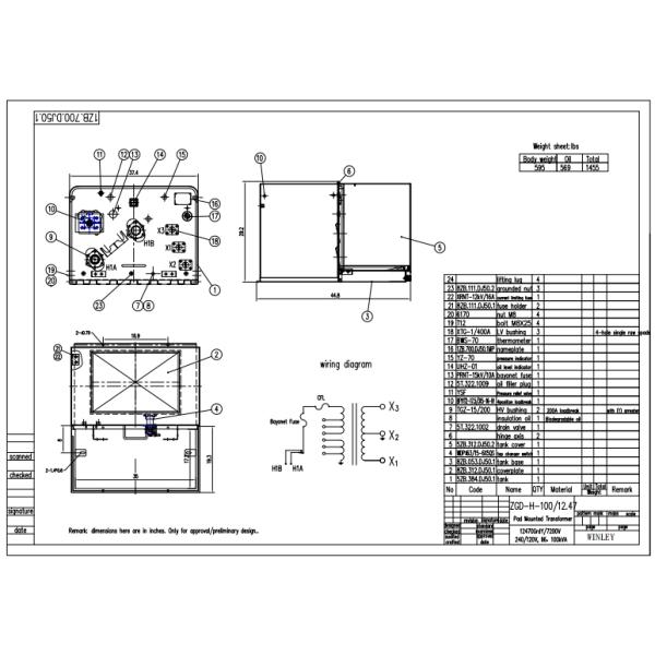 Single Phase Pad Mounted Transformer Liquid Filled 100Kva 12470GrdY/7200 DOE 2016 Efficiency Ratings