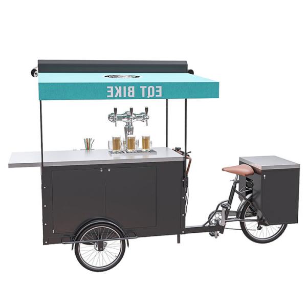 Quality 250W Electric Bicycle Vending Cart , Mobile Vending Cart For Beer CE Certificate wholesale